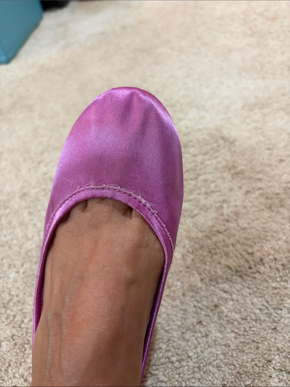 Made in Italy Women’s Pink Satin Ballet Flat, never worn - Picture 2 of 8